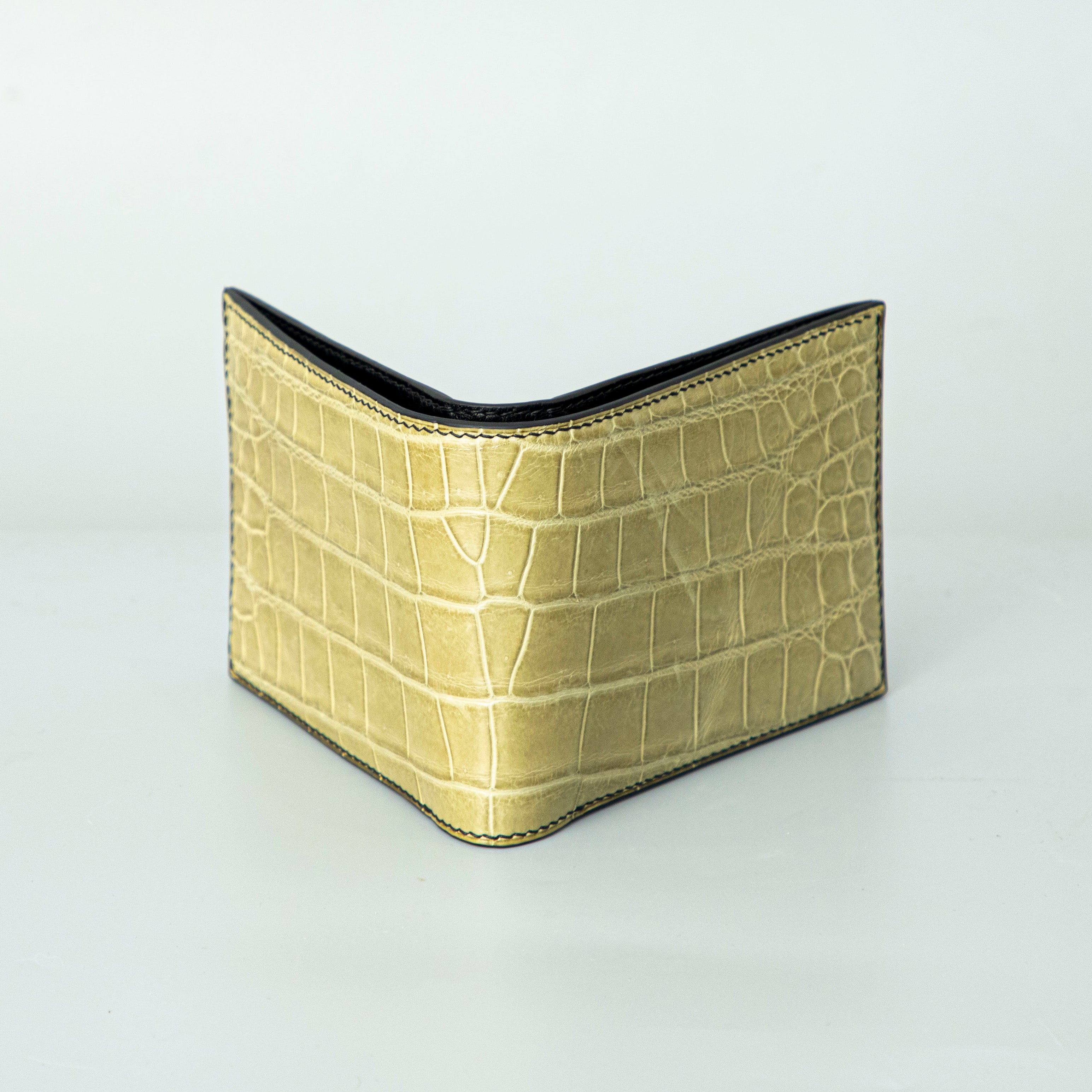 Green Crocodile leather wallet