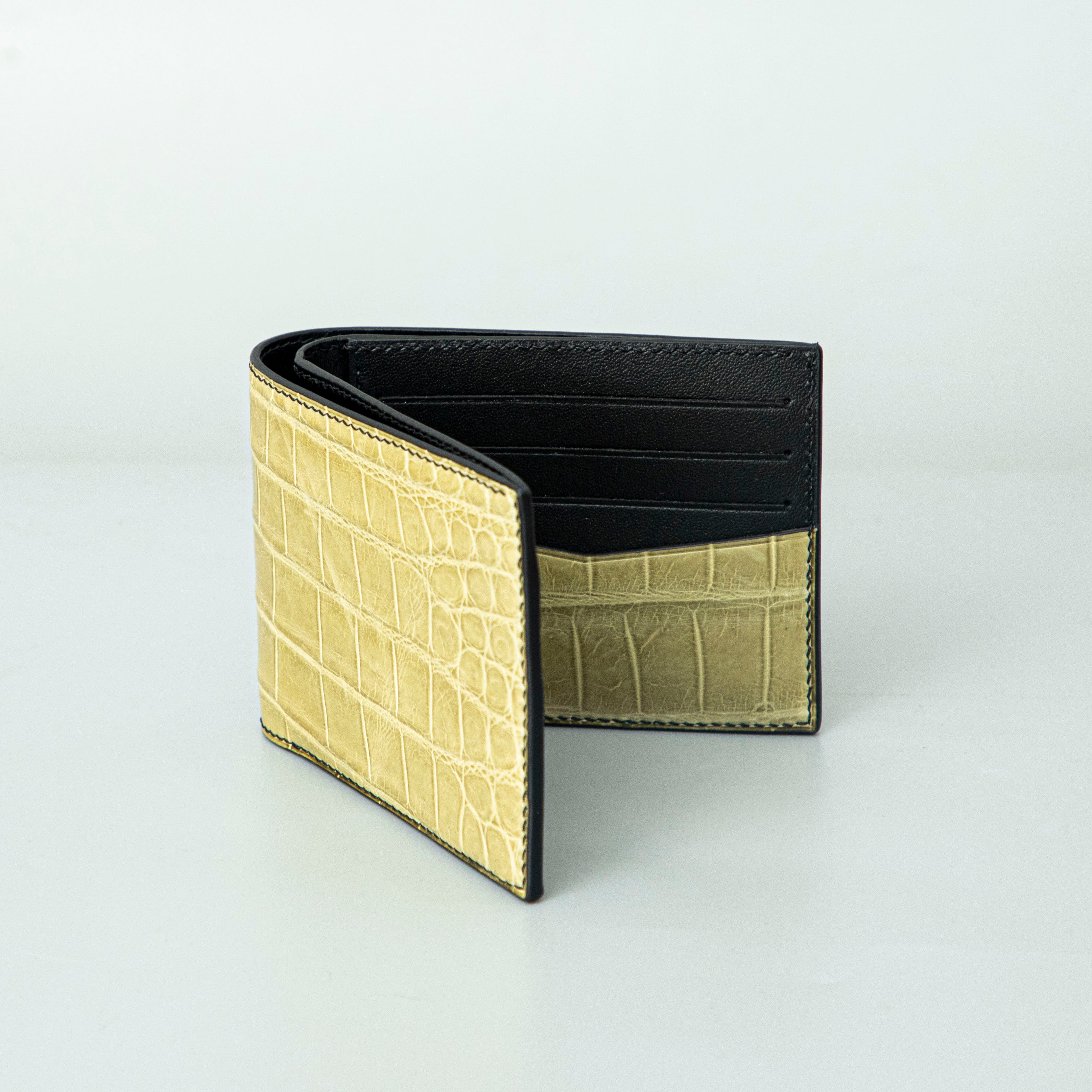 Green Crocodile leather wallet