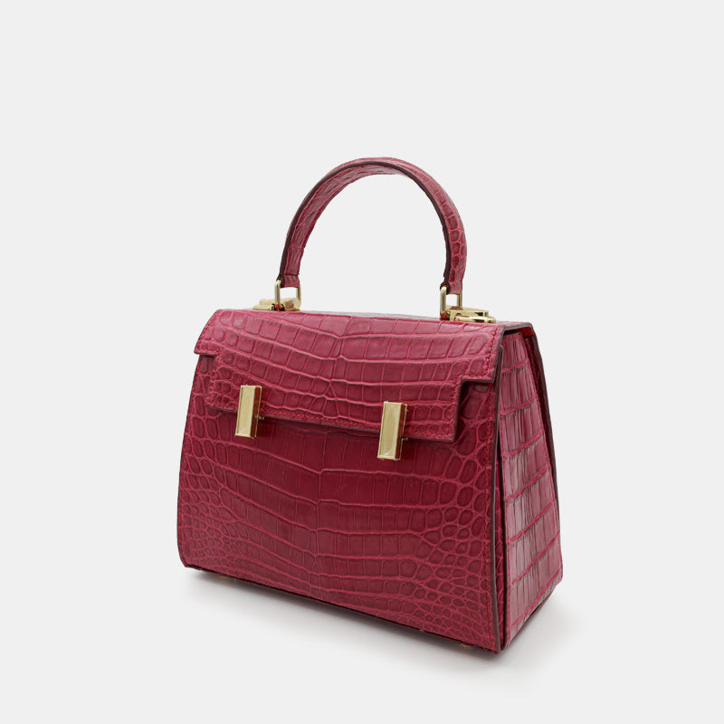 PINK HANDMADE GENUINE CROCODILE BAG