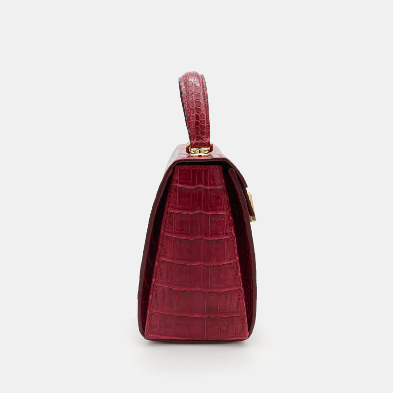 PINK HANDMADE GENUINE CROCODILE BAG