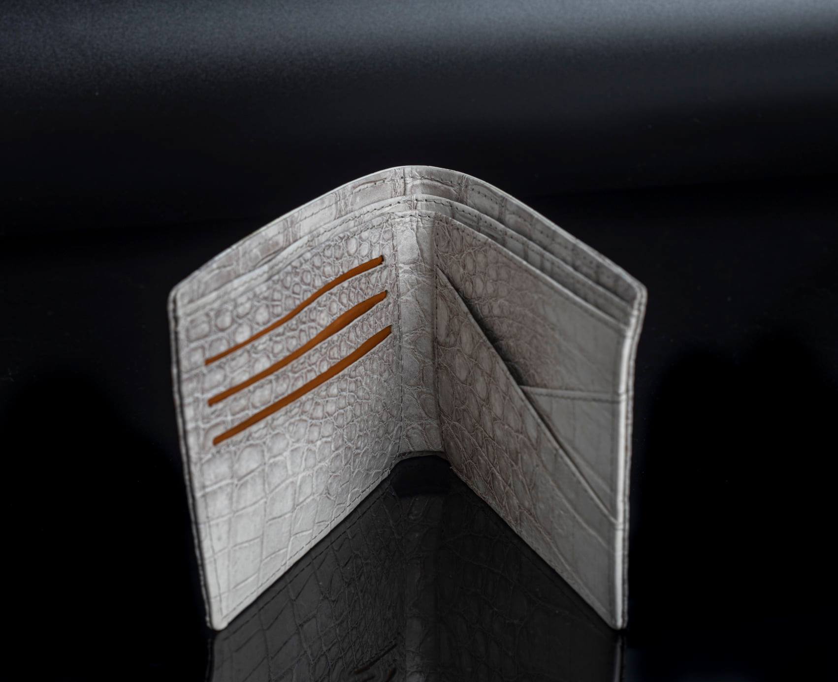 Crocodile leather wallet