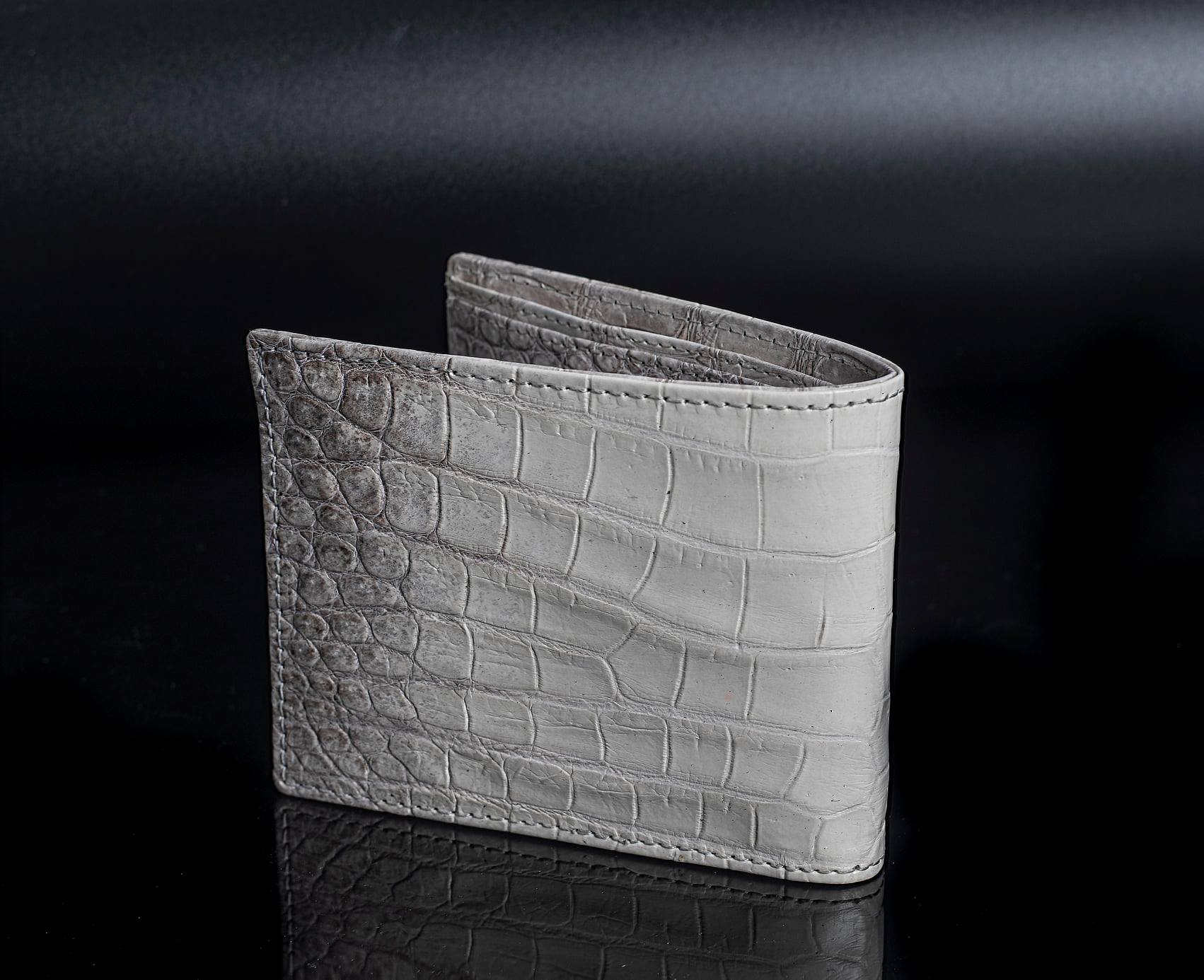 Crocodile leather wallet