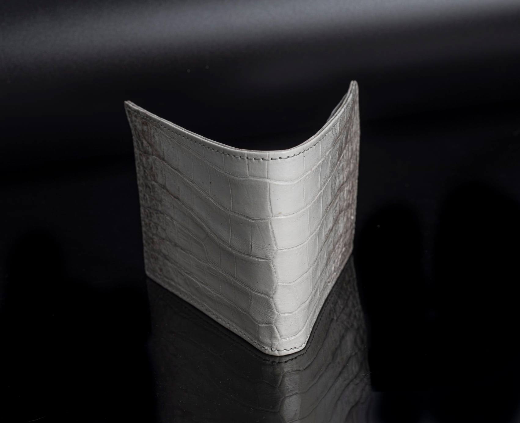 Crocodile leather wallet