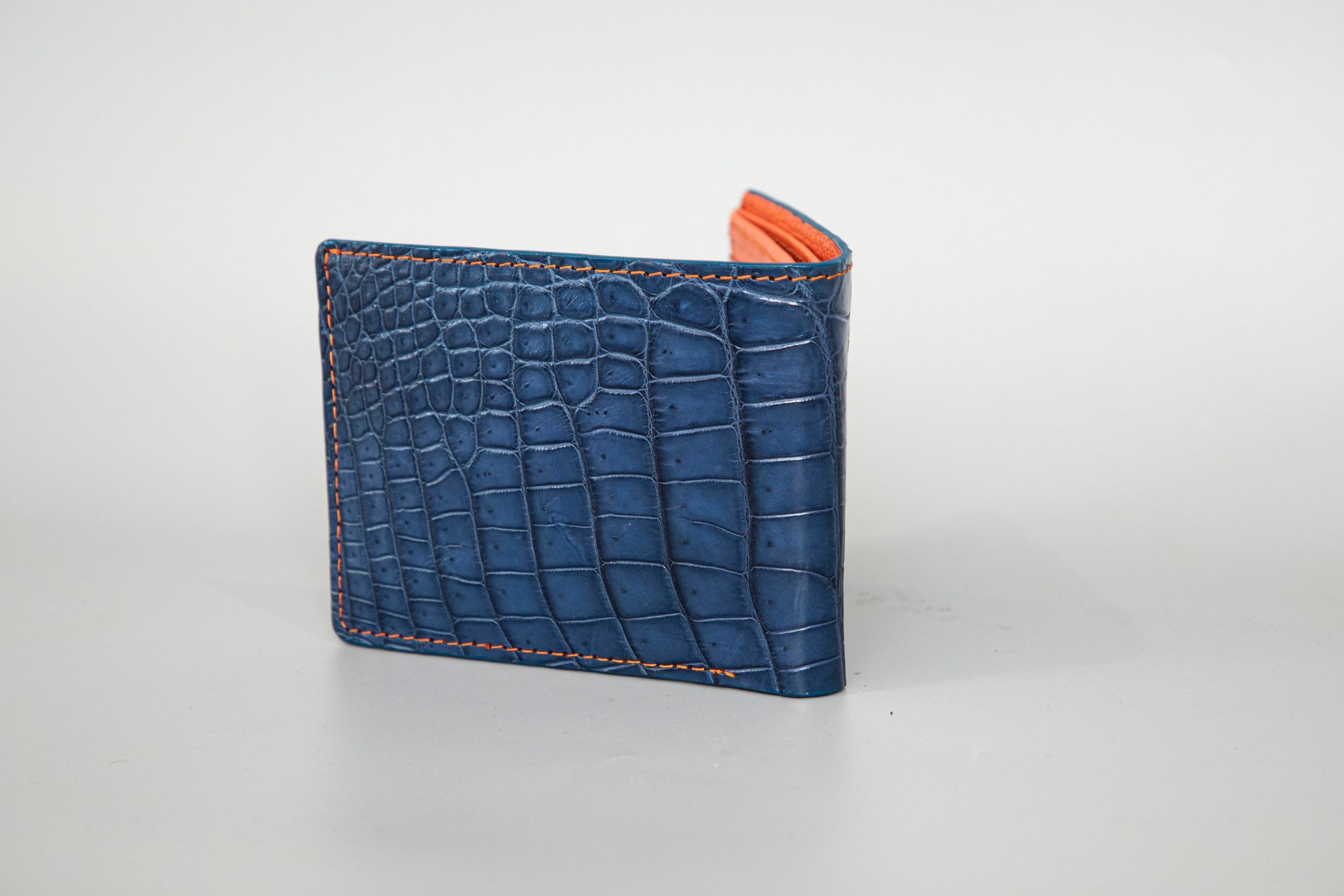 Blue Crocodile leather wallet