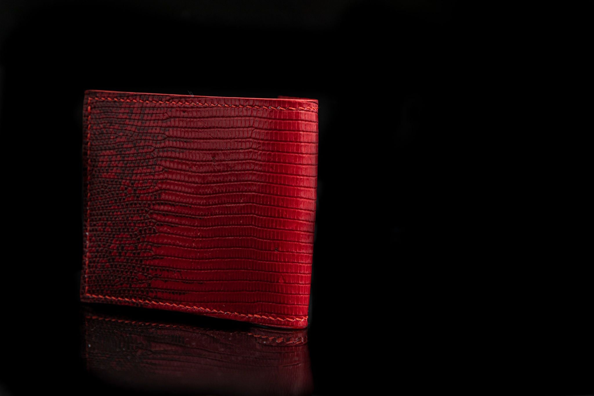 RED LIZARD LEATHER WALLET