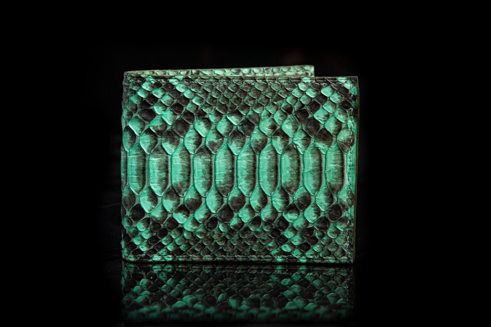 GREEN PYTHON LEATHER WALLET