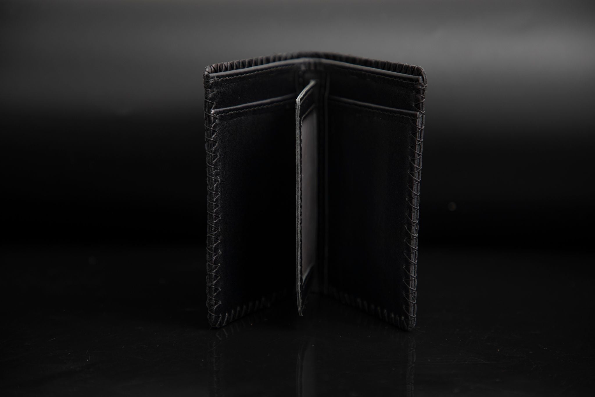 BLACK CROCODILE LEATHER WALLET