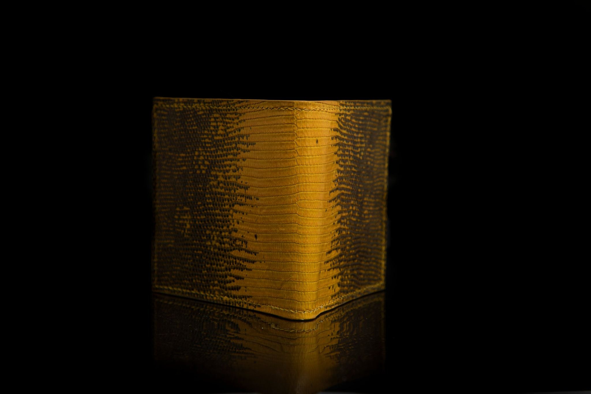 YELLOW LIZARD LEATHER WALLET