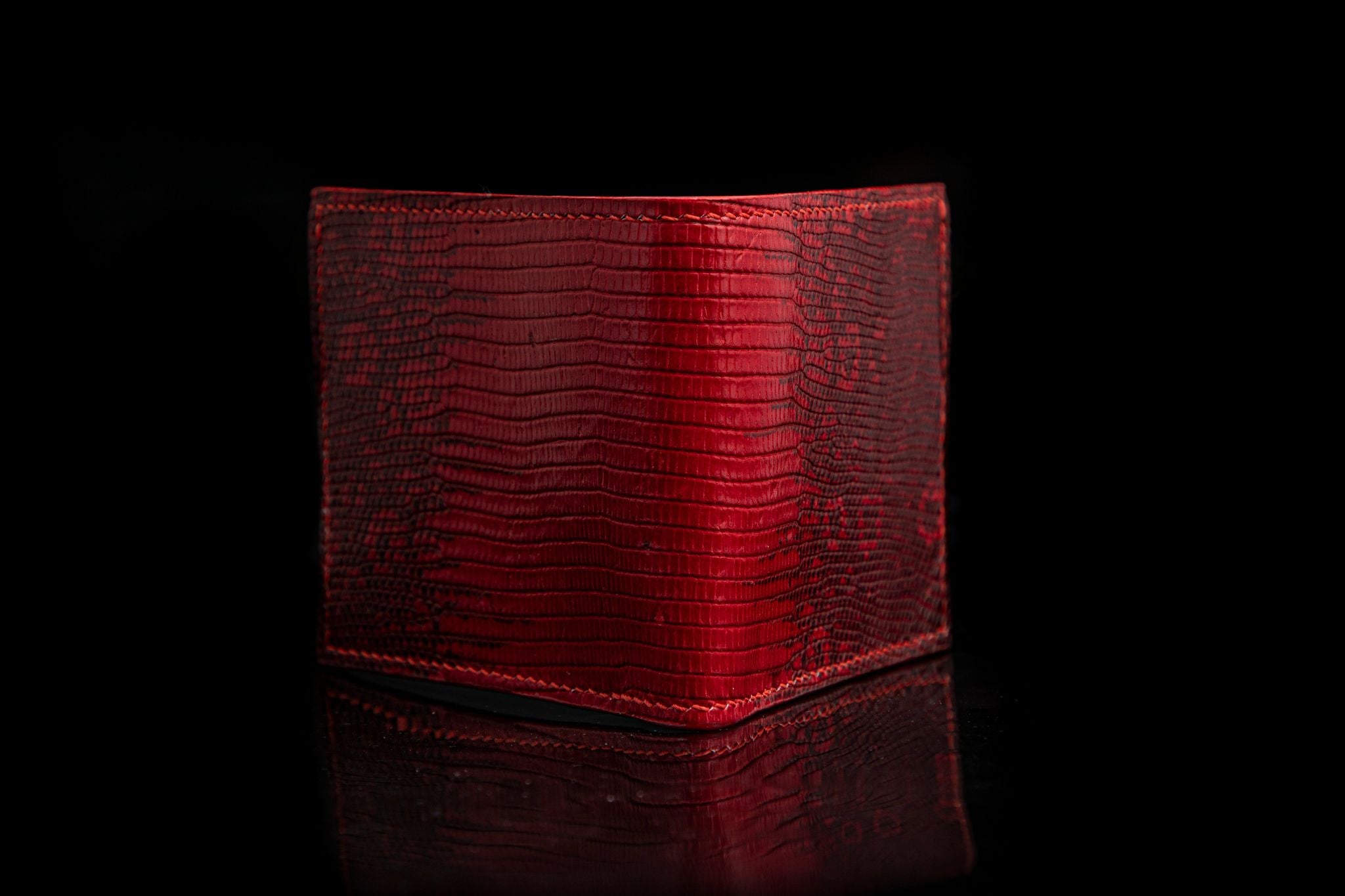 RED LIZARD LEATHER WALLET
