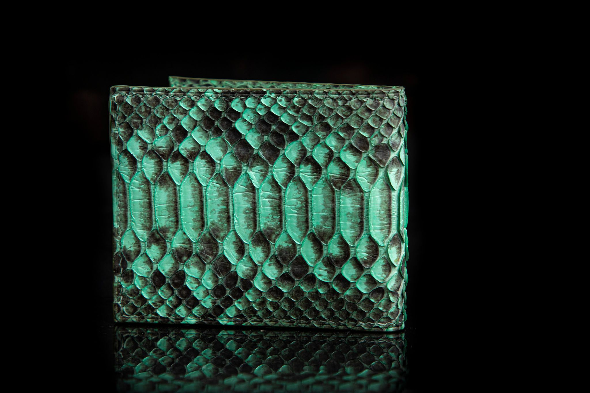 GREEN PYTHON LEATHER WALLET