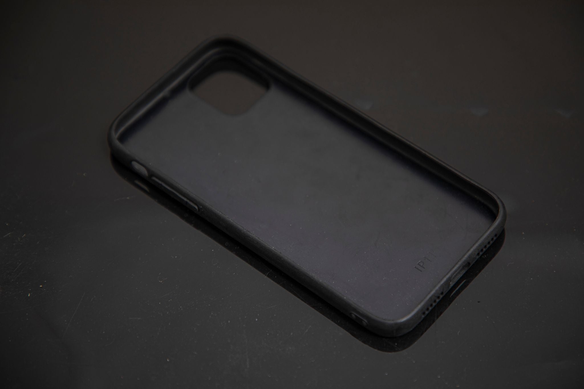BLACK PYTHON LEATHER PHONE CASE