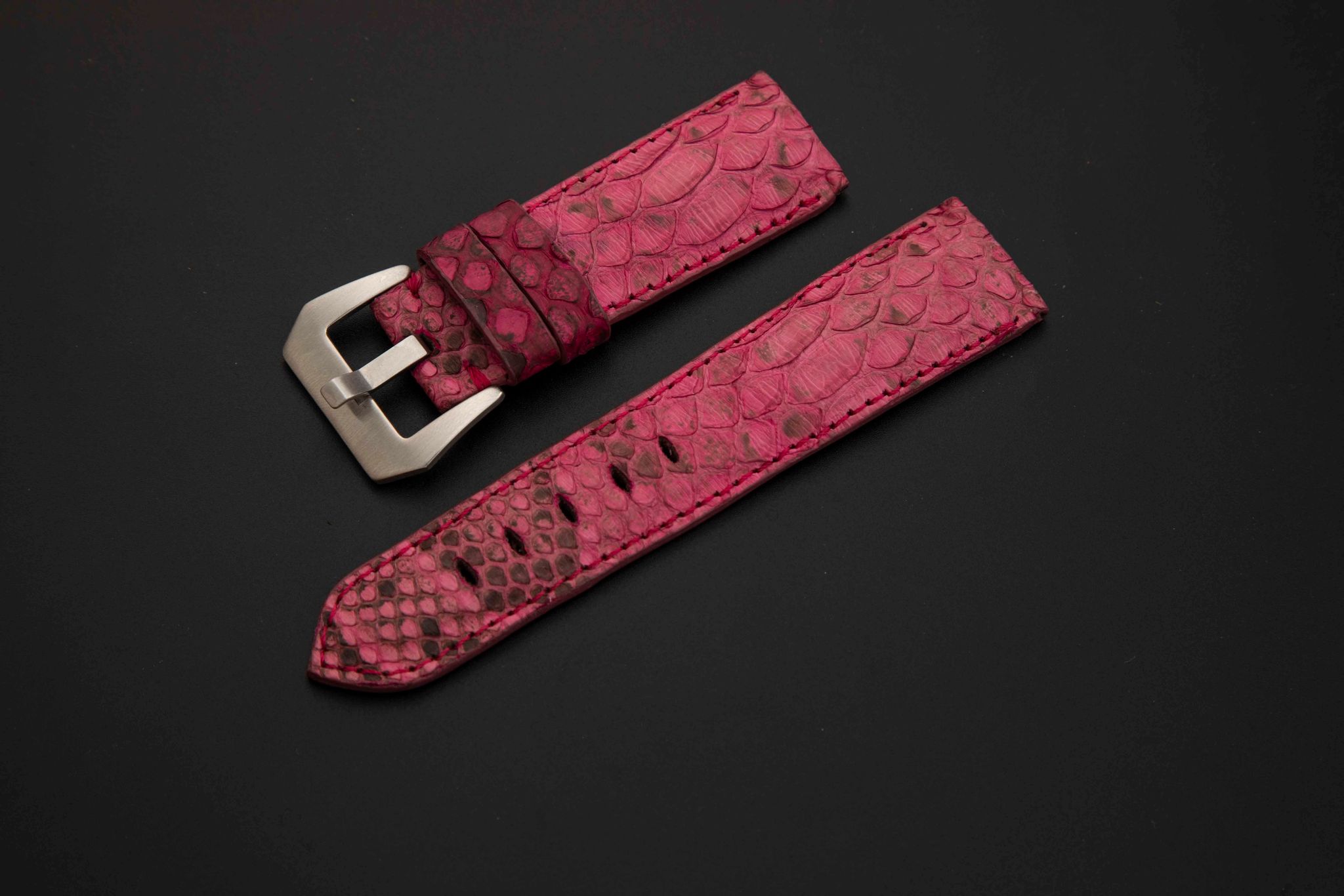 PINK PYTHON LEATHER STRAP