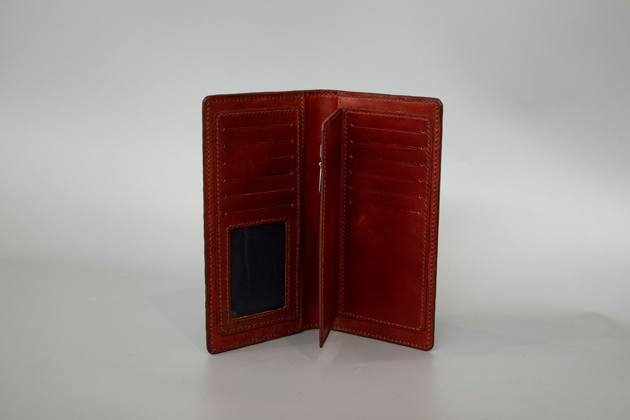 BROWN CROCODILE LEATHER LONG WALLET