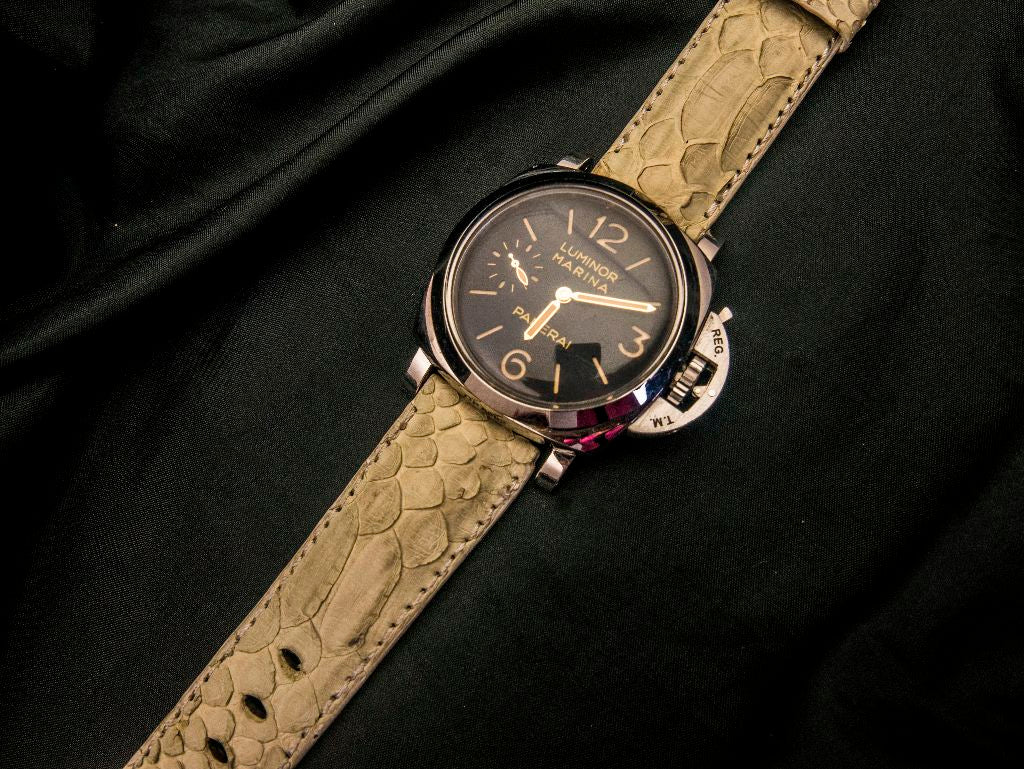 WHITE PYTHON LEATHER STRAP - Lac Crado