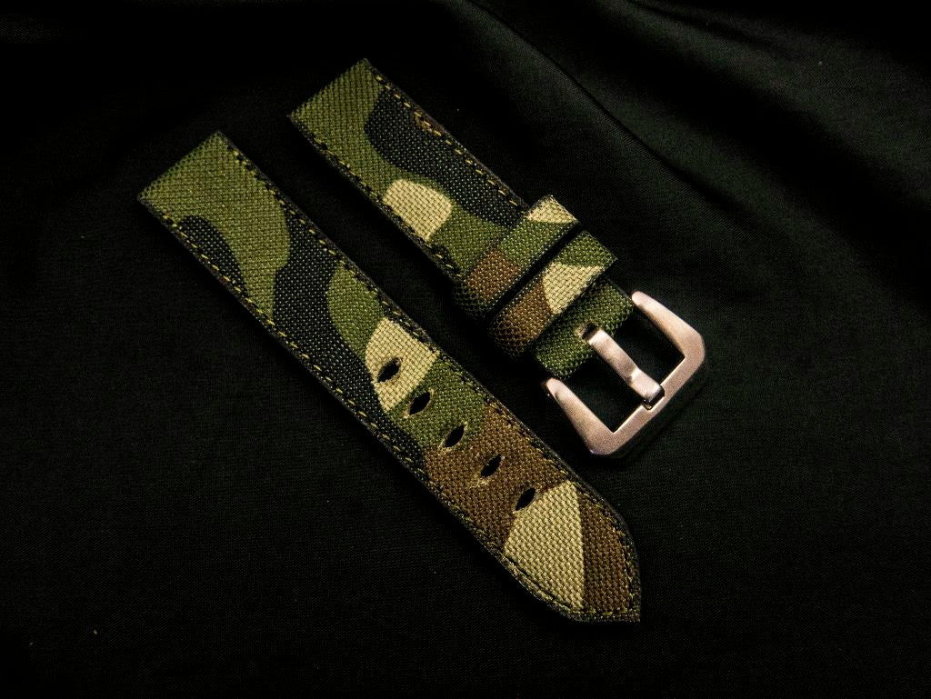 CAMO DENIM LEATHER STRAP - Lac Crado