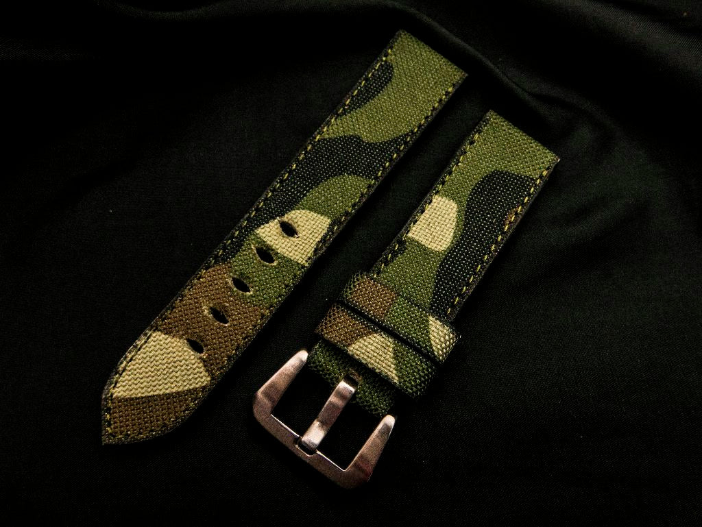 CAMO DENIM LEATHER STRAP - Lac Crado