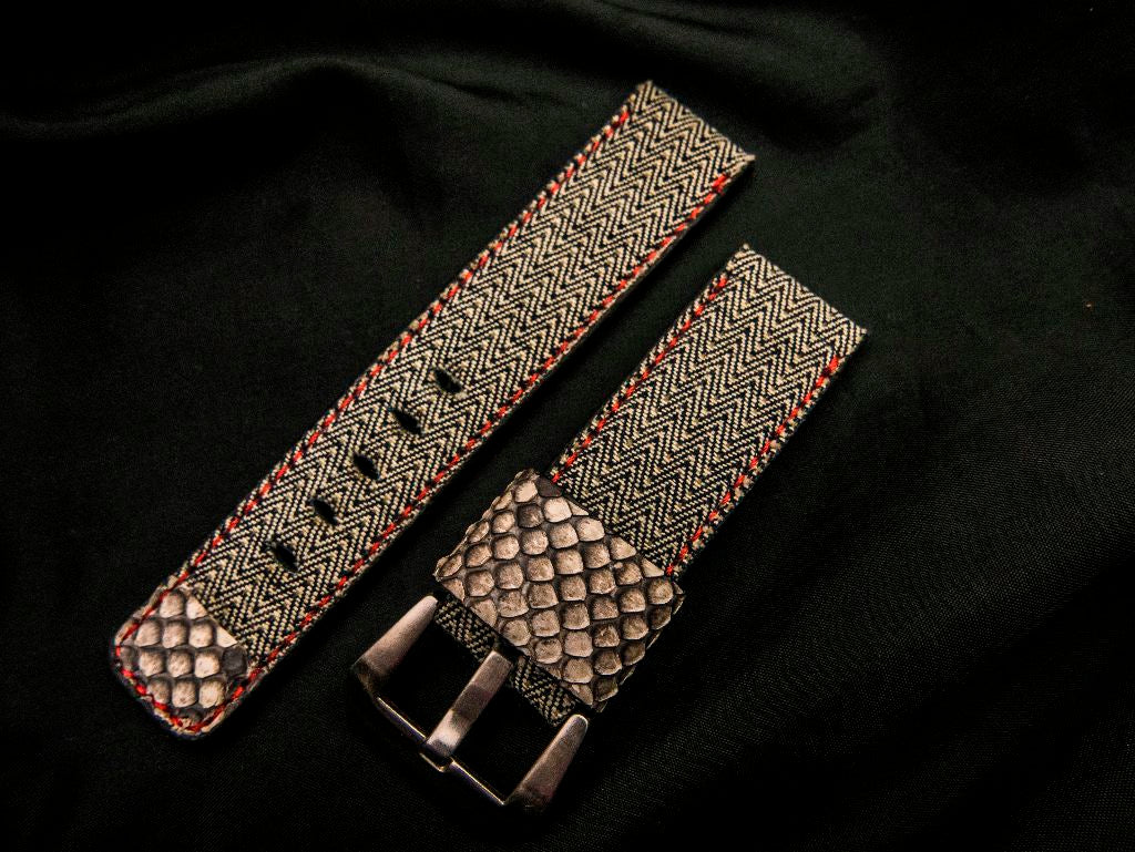 GREY DENIM LEATHER STRAP - Lac Crado