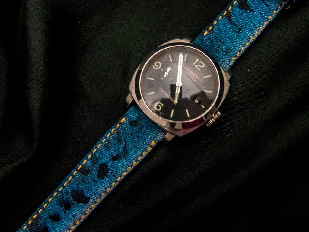 BLUE DENIM LEATHER STRAP - Lac Crado