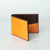 Orange Crocodile leather wallet