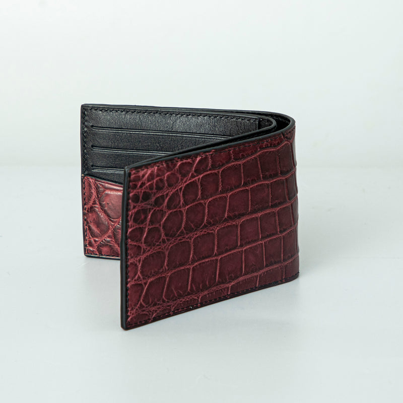Red Crocodile leather wallet