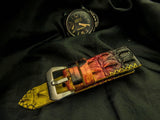 RAINBOW CROCODILE HORNBACK LEATHER STRAP - Lac Crado 