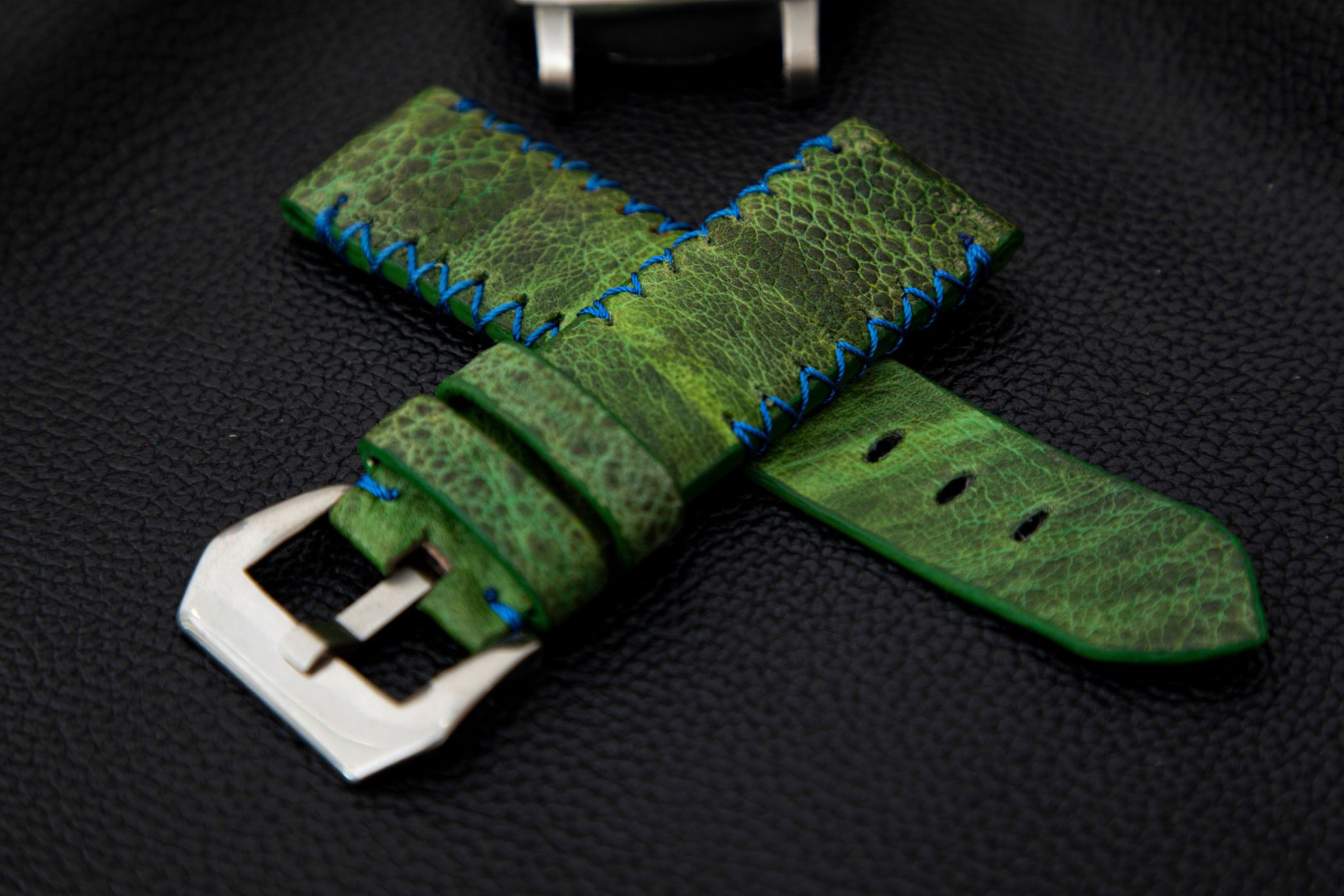 GREEN TOAD LEATHER STRAP