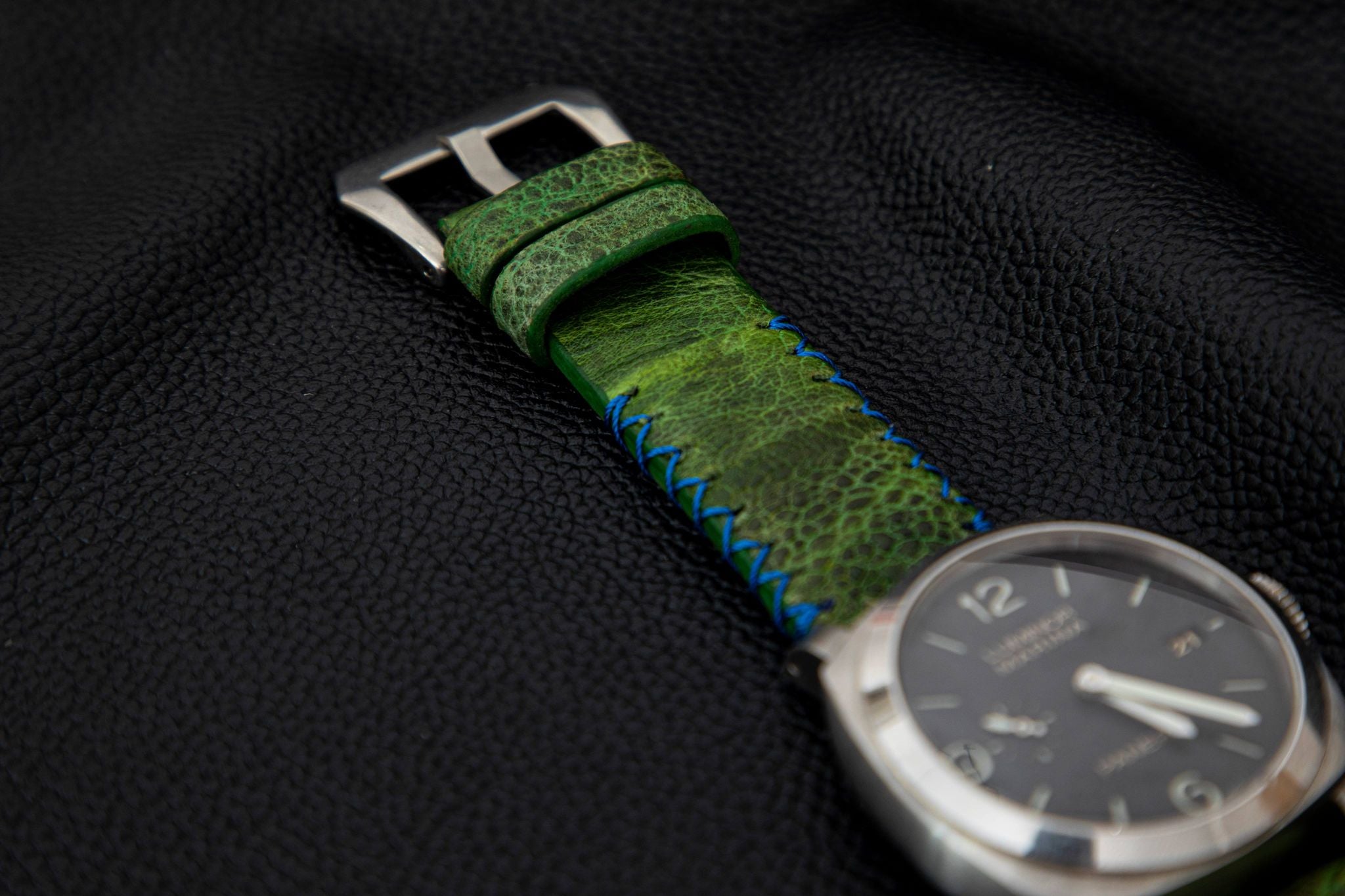 GREEN TOAD LEATHER STRAP