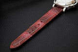 PINK CROCODILE BELLY LEATHER STRAP - Lac Crado 