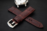 RED CROCODILE BELLY LEATHER STRAP - Lac Crado 