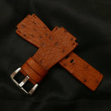 BROWN OSTRICH LEATHER STRAP