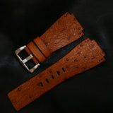 BROWN OSTRICH LEATHER STRAP
