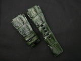 GREEN CROCODILE HORNBACK LEATHER STRAP