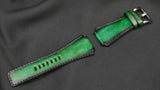 BLACK&GREEN CALF LEATHER STRAP
