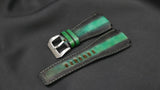 BLACK&GREEN CALF LEATHER STRAP