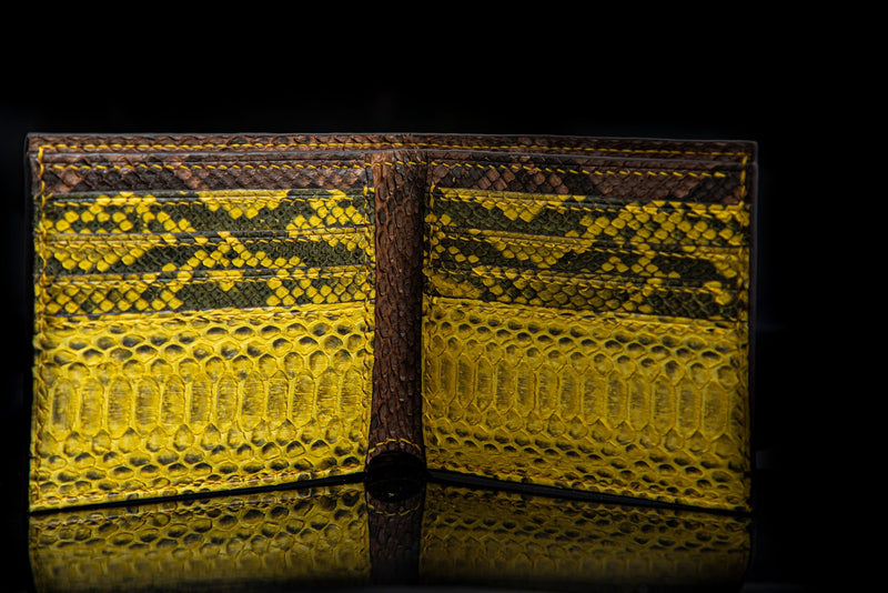 YELLOW PYTHON LEATHER WALLET