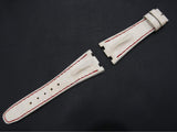WHITE CROCODILE HORNBACK LEATHER STRAP - Lac Crado 