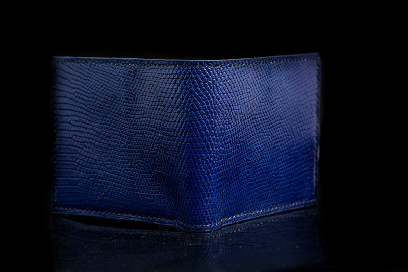 BLUE LIZARD LEATHER WALLET
