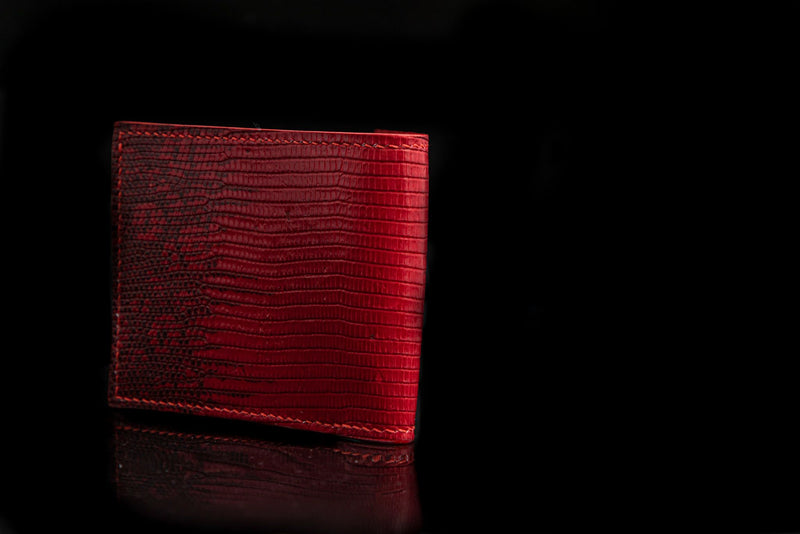RED LIZARD LEATHER WALLET