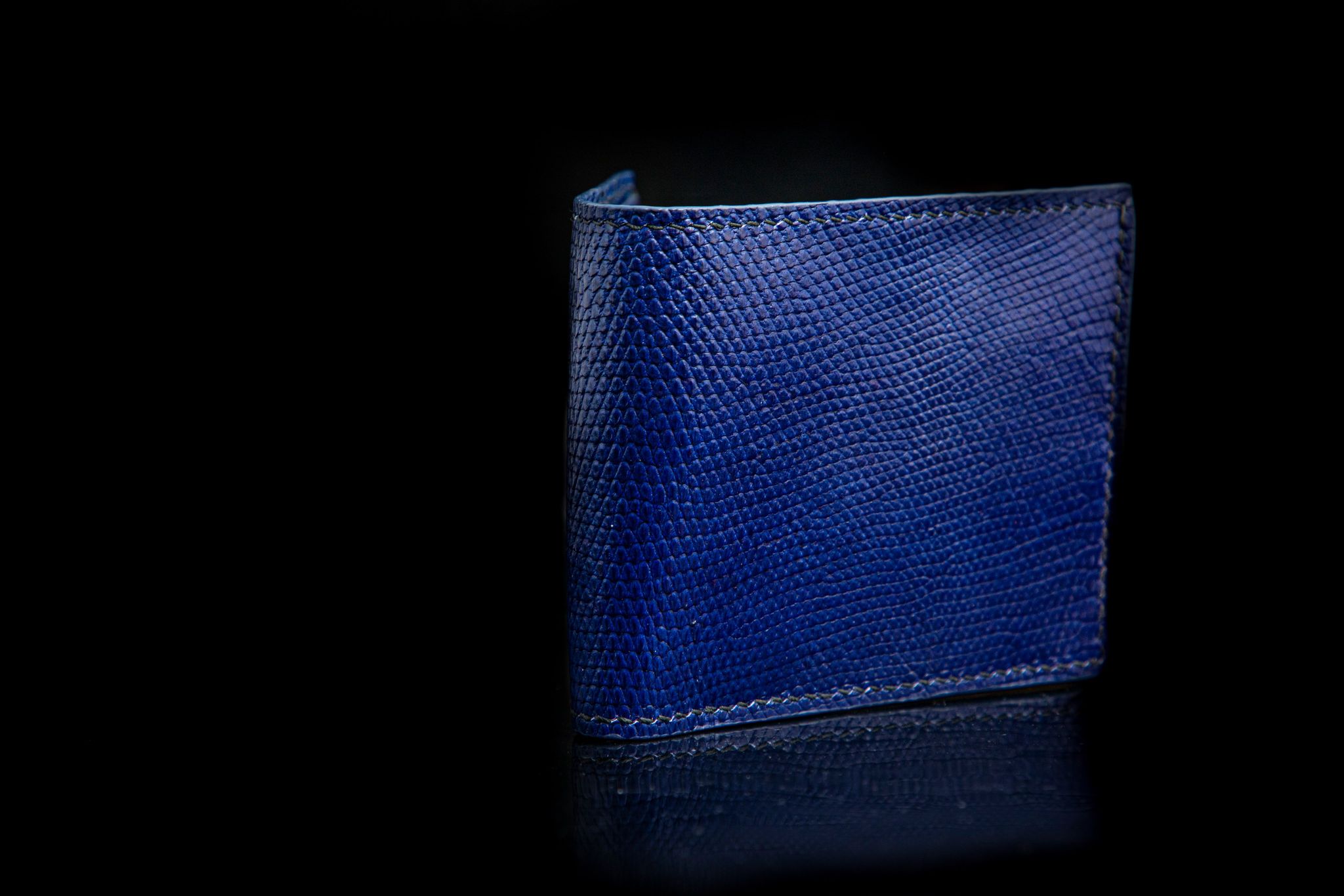 BLUE LIZARD LEATHER WALLET