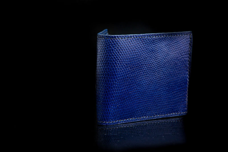 BLUE LIZARD LEATHER WALLET