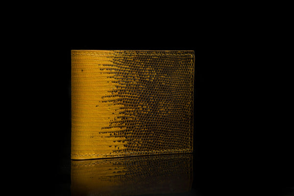YELLOW LIZARD LEATHER WALLET