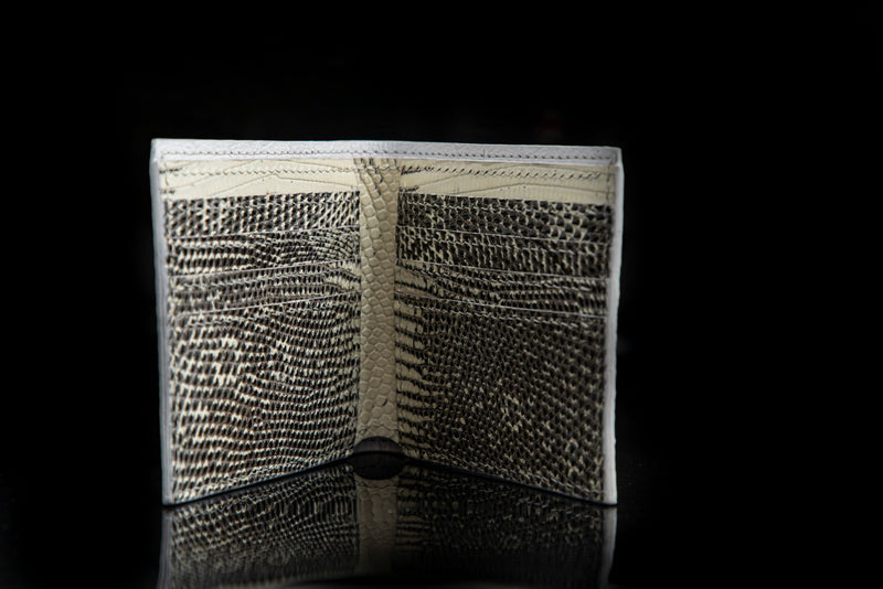 WHITE LIZARD LEATHER WALLET