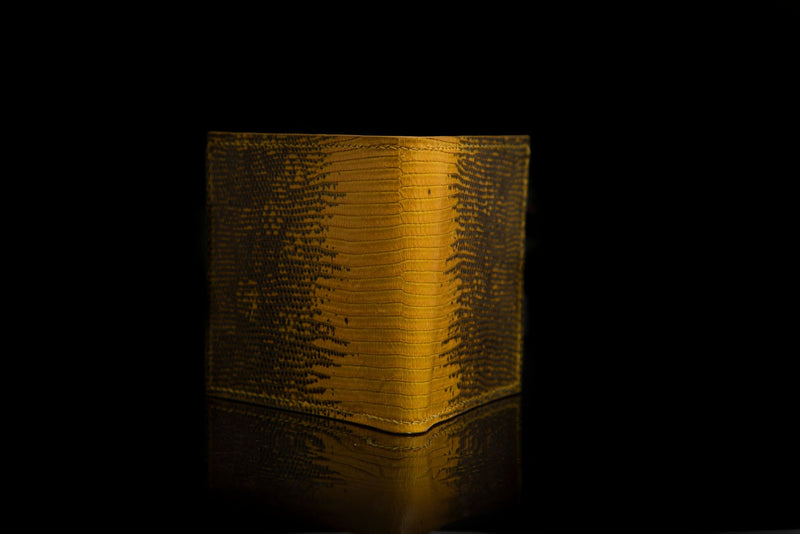 YELLOW LIZARD LEATHER WALLET