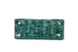 GREEN CROCODILE LEATHER HANDBAG