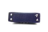 BLUE&PURPLE HANDMADE GENUINE CROCODILE&LIZARD HANDBAG