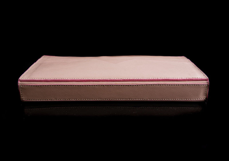 PINK HANDMADE GENUINE CALF LAPTOP SLEEVE