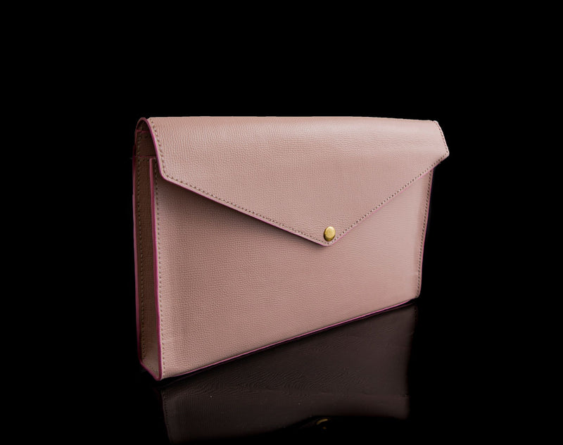 PINK HANDMADE GENUINE CALF LAPTOP SLEEVE