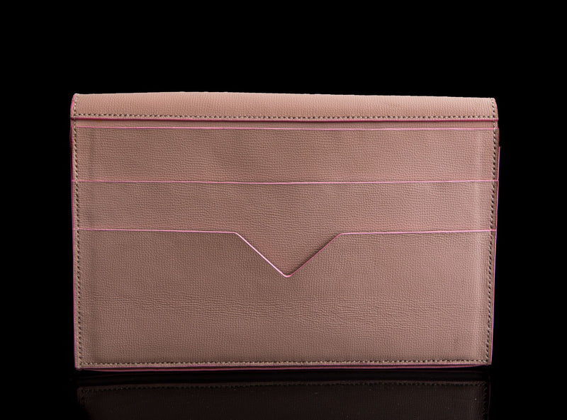 PINK HANDMADE GENUINE CALF LAPTOP SLEEVE