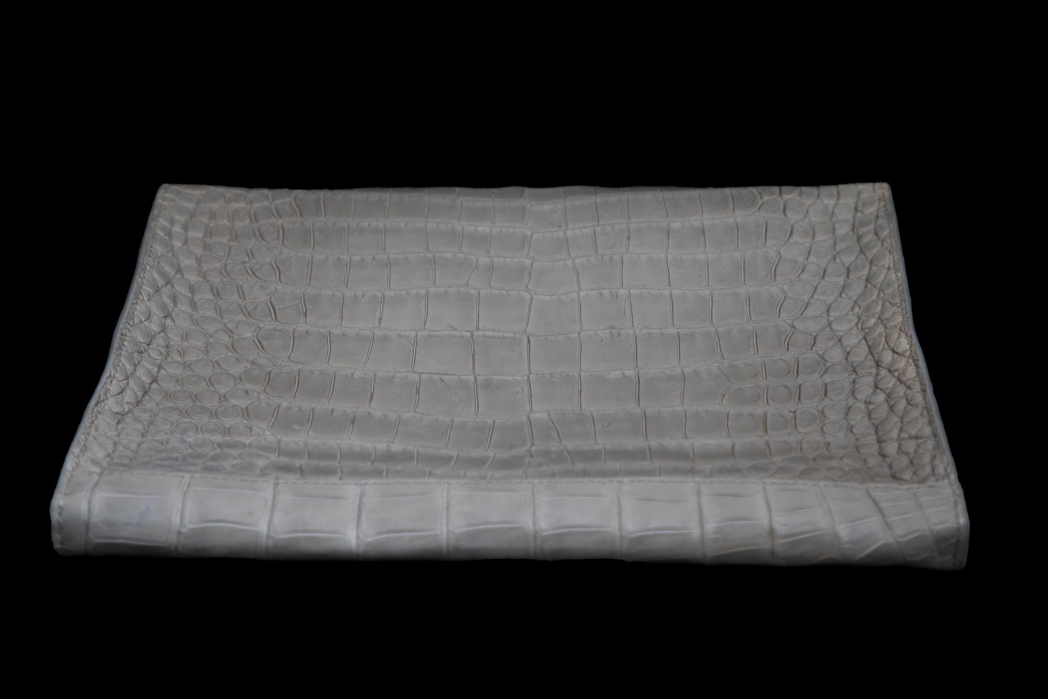 GREY HANDMADE GENUINE CROCODILE LAPTOP SLEEVE