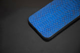 BLUE PYTHON LEATHER PHONE CASE